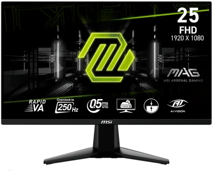 MSI 25" 250Hz Rapid VA FHD Gaming Monitor 1920 x 1080 MAG255XFV