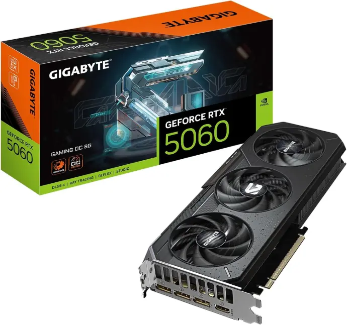 GIGABYTE RTX 5060 Gaming OC 8GB 128-bit GDDR7 PCIe 5.0