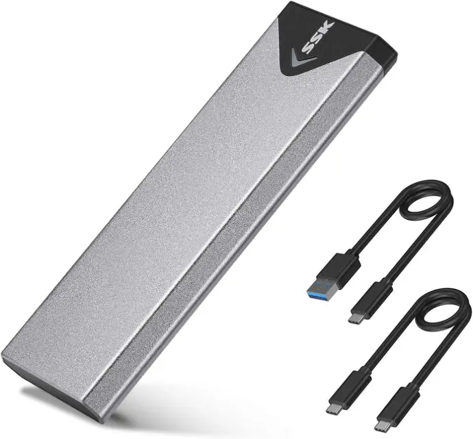 SSK M.2 NVME SATA SSD Enclosure Adaptador