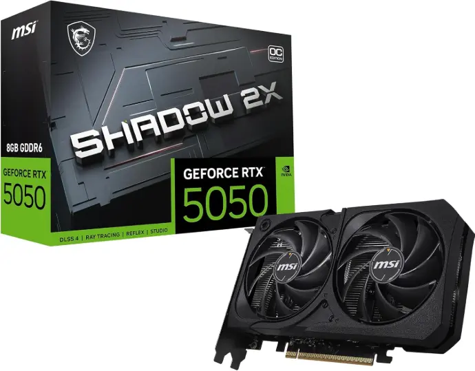MSI RTX 5050 Shadow 2X OC 8GB GDDR6 128-bit