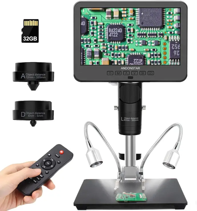 Andonstar AD246S-M - Microscopio soldadura digital HDMI 2000x UHD 2160P