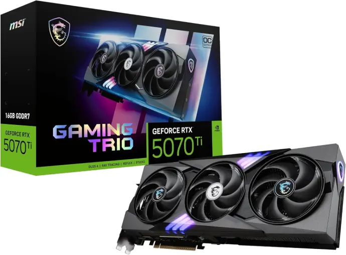MSI Gaming Trio OC  RTX 5070 Ti 16GB GDDR7, 256-bit