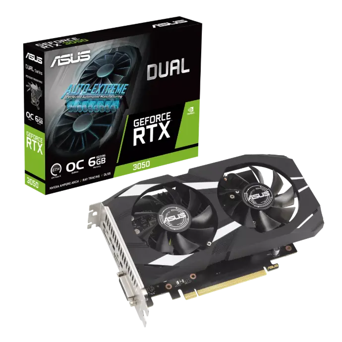ASUS Dual RTX 3050 6GB OC PCIe 4.0 GDDR6