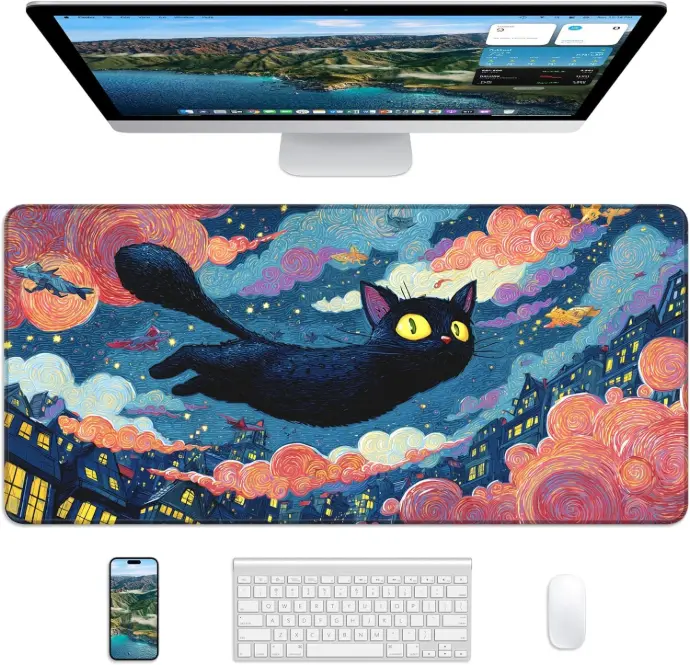 Gaming Mousepad XXL Flying Cat