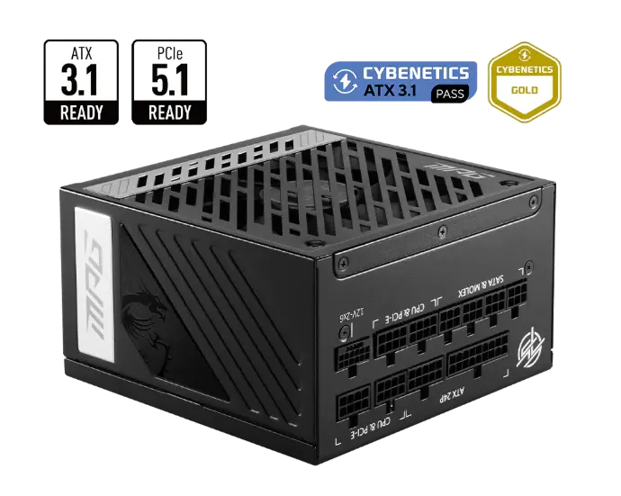 MSI MPG A1000G PCIE5 80+ Gold Full Modular 1000w 