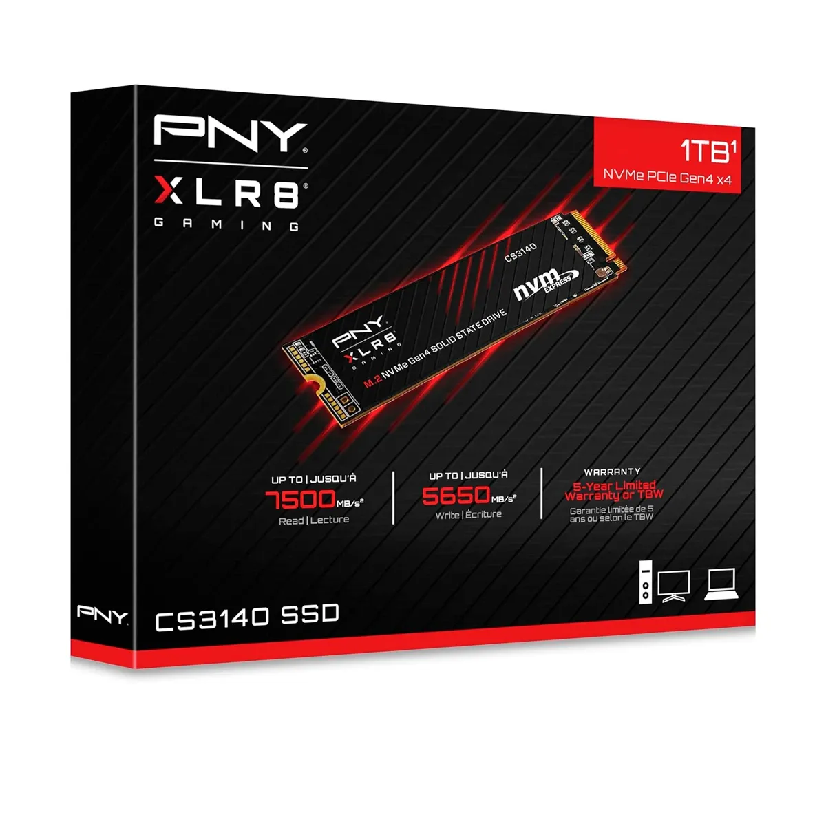 PNY XLR8 CS3140 1TB M.2 NVMe SSD