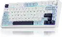 AULA F75 75% Wireless Teclado Mecanico White Blue