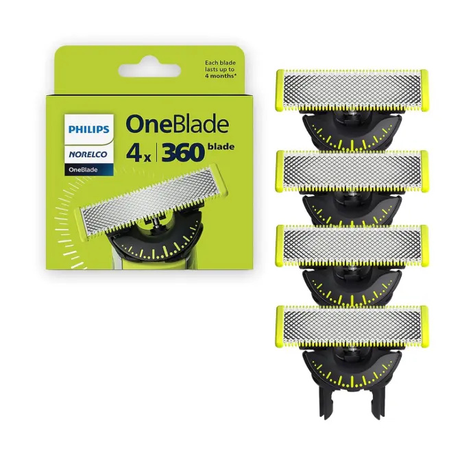 Philips Norelco OneBlade 360 - 4 Cuchillas de repuesto originales
