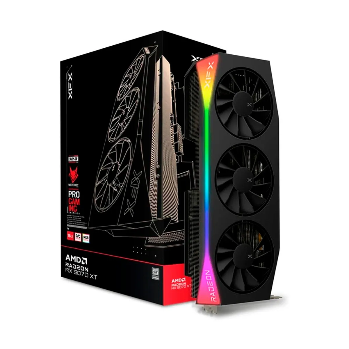 XFX Mercury AMD Radeon RX 9070XT OC 16GB GDDR6