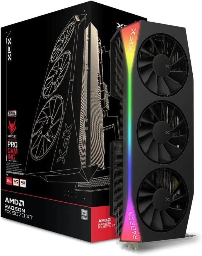 XFX Mercury AMD Radeon RX 9070XT OC 16GB GDDR6