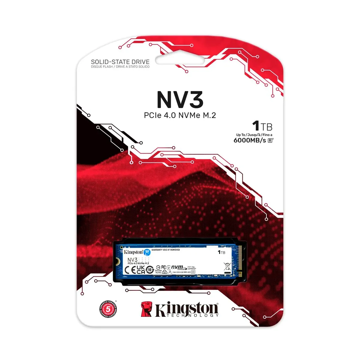 Kingston NV3 1TB M.2 NVMe SSD PCIe 4.0 Gen