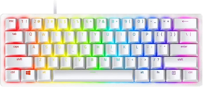 Razer Huntsman Mini 60% Blanco