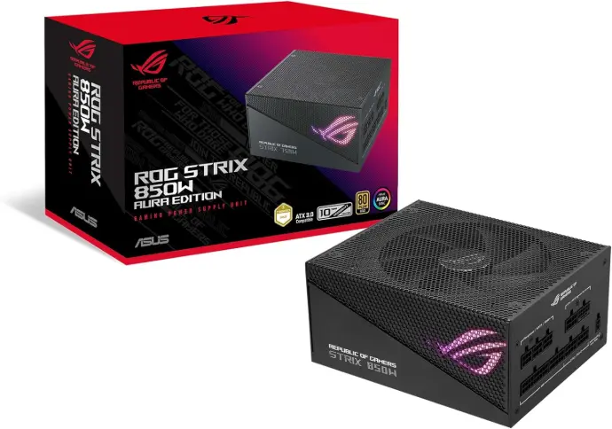 ASUS ROG Strix 850W Gold Aura Edition Gold 80+, ATX 3.0 PCIe Gen 5.0