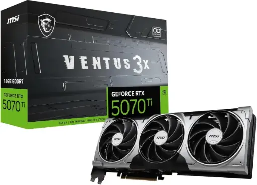 MSI RTX 5070 Ti Ventus 16GB GDDR7 PCIe 5.0