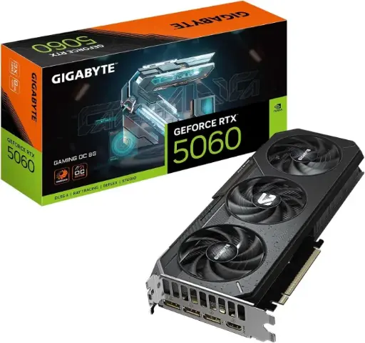 GIGABYTE RTX 5060 Gaming OC 8GB 128-bit GDDR7 PCIe 5.0