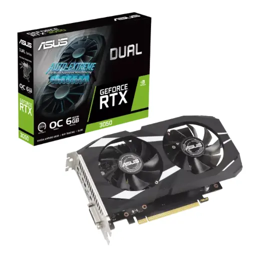 ASUS Dual RTX 3050 6GB OC PCIe 4.0 GDDR6