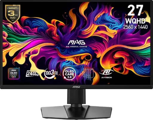  MSI MAG 272QP QD-OLED X24 27" 2560 x 1440 (QHD) 0.03ms 240Hz