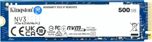 Kingston NV3 500GB M.2 2280 NVMe SSD | PCIe 4.0 Gen 4 | 5000 MB/s 