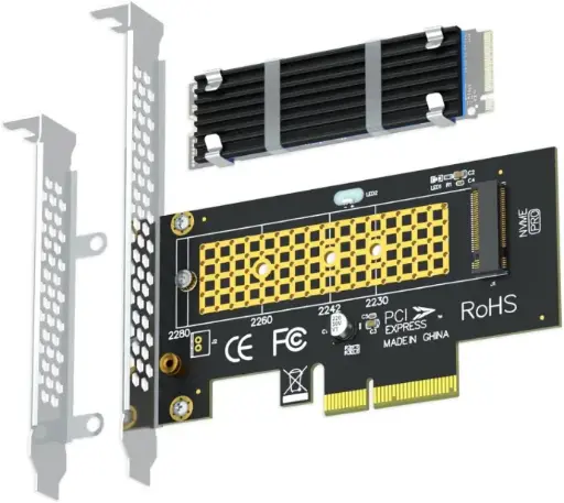 GLOTRENDS M.2 NVMe a PCIe 4.0 X4 Adaptador con Heatsink