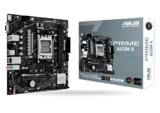ASUS Prime A620M-K AMD AM5 DDR5 PCIe 4.0