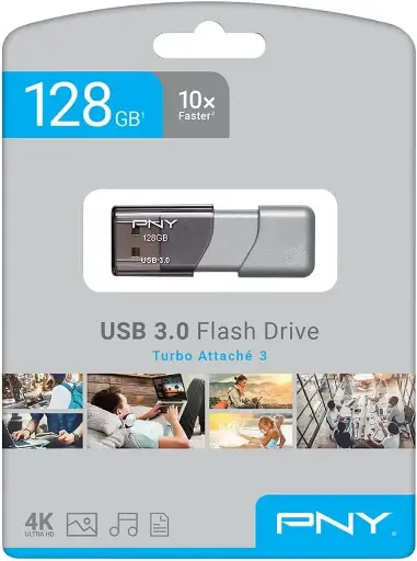 PNY 128GB Turbo Attache 3 USB 3.0 Flash Drive